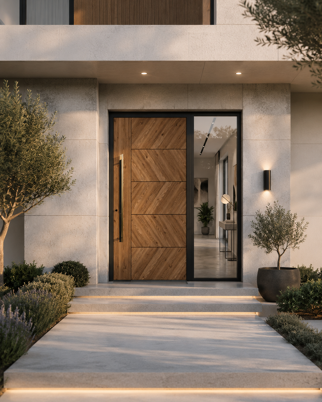 Bespoke Axorra aluminium entrance door installed by Window Fitters Ltd